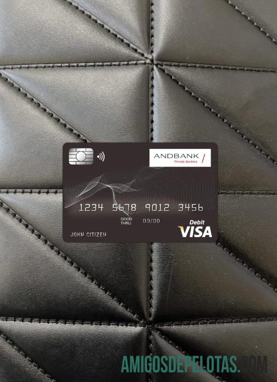 Cartão Visa Andorra Andbank Bank Photolook Frente exemplo real